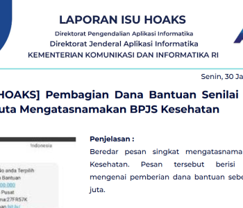 Isu Hoaks 30 Januari 2023