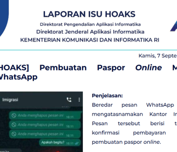 Isu Hoaks 7 September 2023