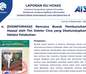 Isu Hoaks 8 September 2023