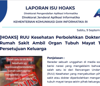 Isu Hoaks 9 September 2023
