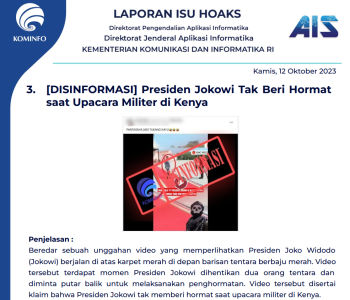 Isu Hoaks 12 Oktober 2023