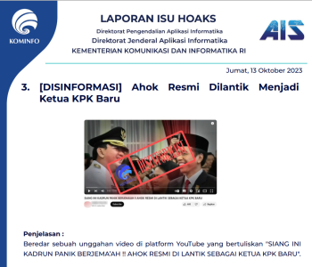 Isu Hoaks 13 Oktober 2023