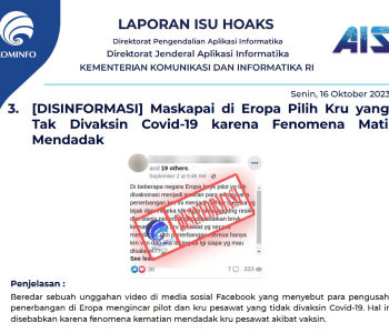 Isu Hoaks 16 Oktober 2023