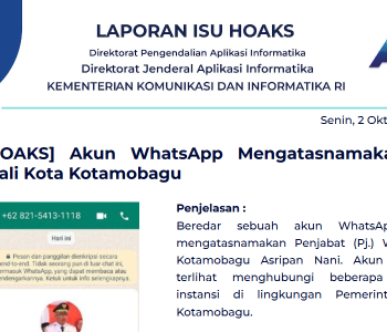 Isu Hoaks 2 Oktober 2023