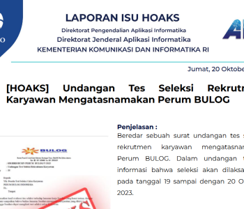 Isu Hoaks 20 Oktober 2023