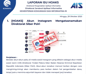Isu Hoaks 29 Oktober 2023