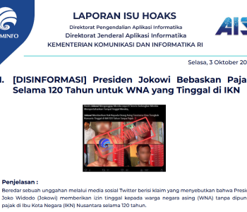 Isu Hoaks 3 Oktober 2023
