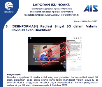 Isu Hoaks 5 Oktober 2023