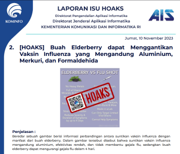 Isu Hoaks 10 November 2023