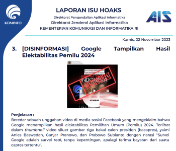 Isu Hoaks 2 November 2023