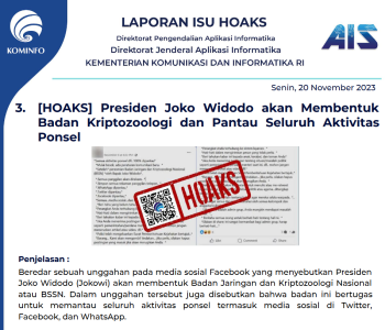 Isu Hoaks 20 November 2023