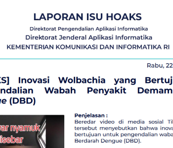 Isu Hoaks 22 November 2023