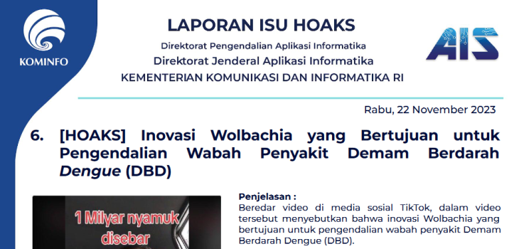 Isu Hoaks 22 November 2023