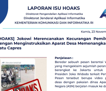 Isu Hoaks 23 November 2023