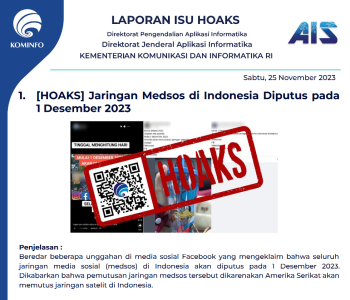 Isu Hoaks 25 November 2023