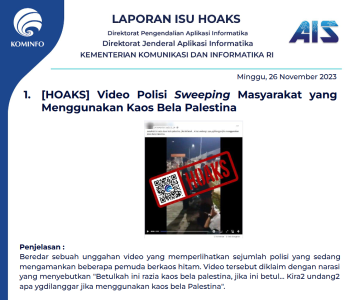 Isu Hoaks 26 November 2023