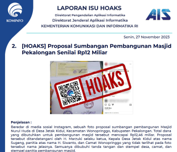 Isu Hoaks 27 November 2023