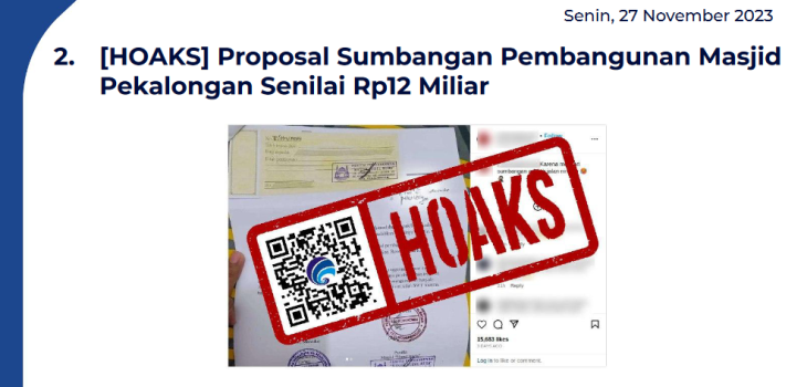 Isu Hoaks 27 November 2023