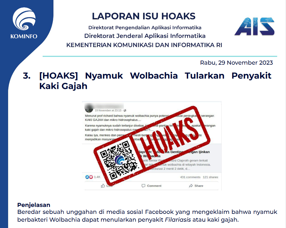 Isu Hoaks 29 November 2023