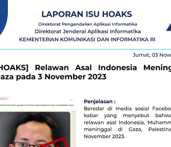 Isu Hoaks 3 November 2023