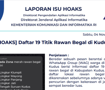 Isu Hoaks 4 November 2023