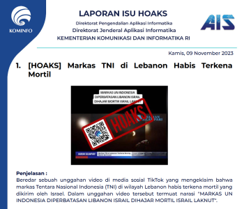 Isu Hoaks 9 November 2023