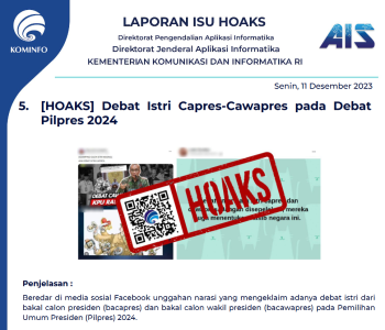 Isu Hoaks 11 Desember 2023