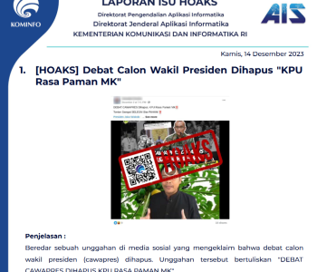 Isu Hoaks 14 Desember 2023