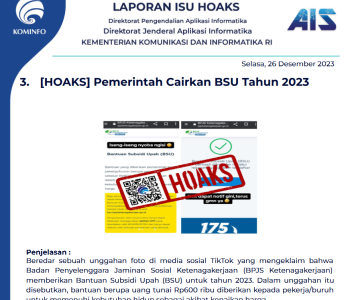 Isu Hoaks 26 Desember 2023