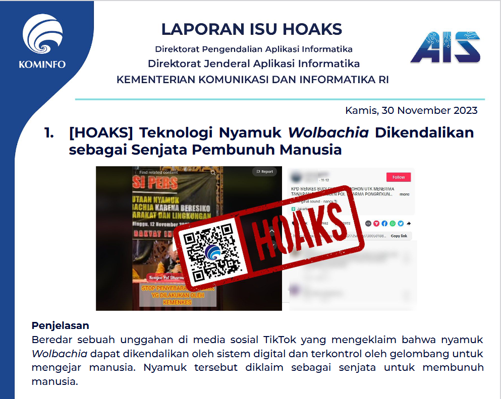 Isu Hoaks 30 November 2023