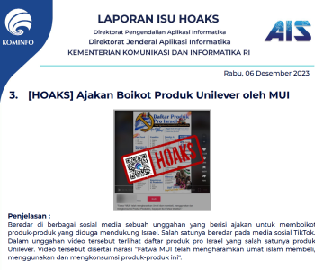 Isu Hoaks 6 Desember 2023