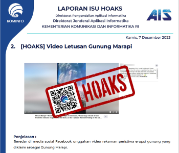 Isu Hoaks 7 Desember 2023