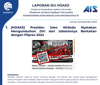 Isu Hoaks & Disinformasi 22 Desember 2023