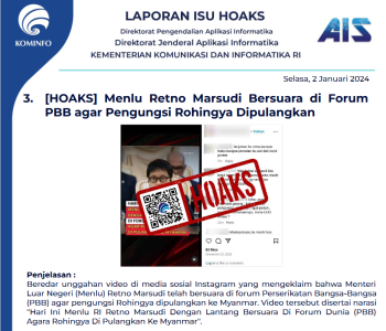 Isu Hoaks 2 Januari 2024