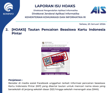 Isu Hoaks 23 Januari 2024