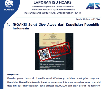 Isu Hoaks 29 Januari 2024