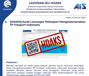 Isu Hoaks & Disinformasi 6 Januari 2024