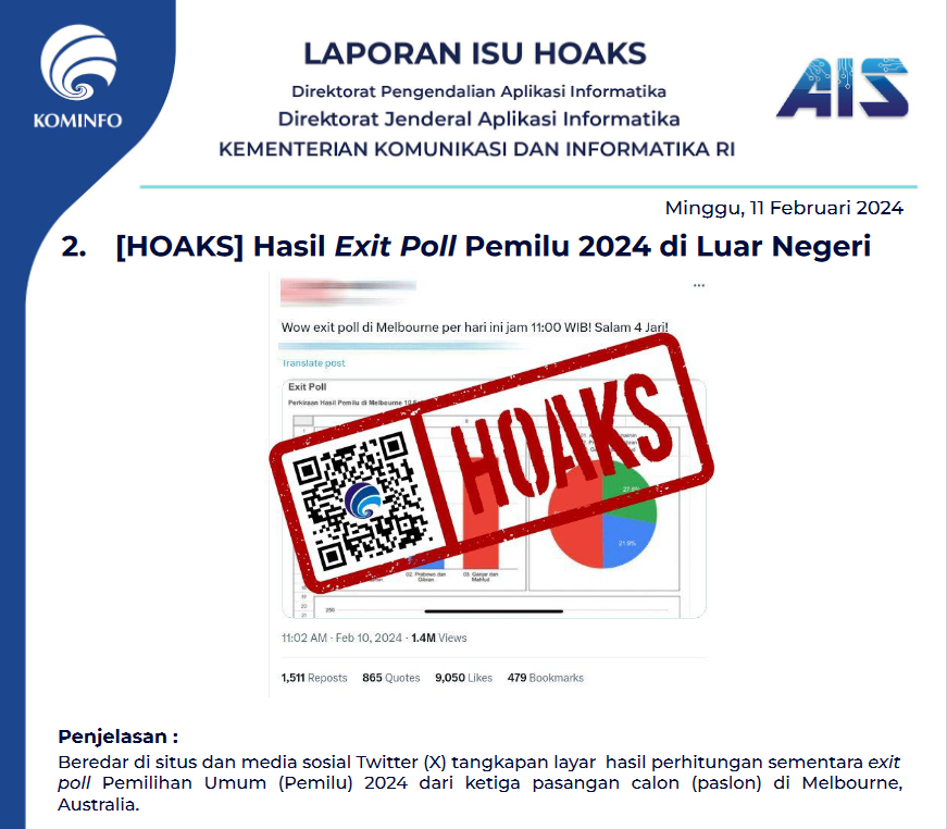 Isu Hoaks 11 Februari 2024