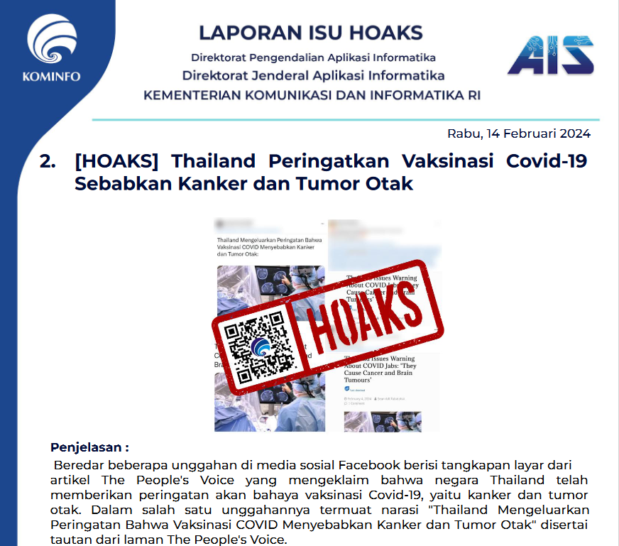 Isu Hoaks 14 Februari 2024