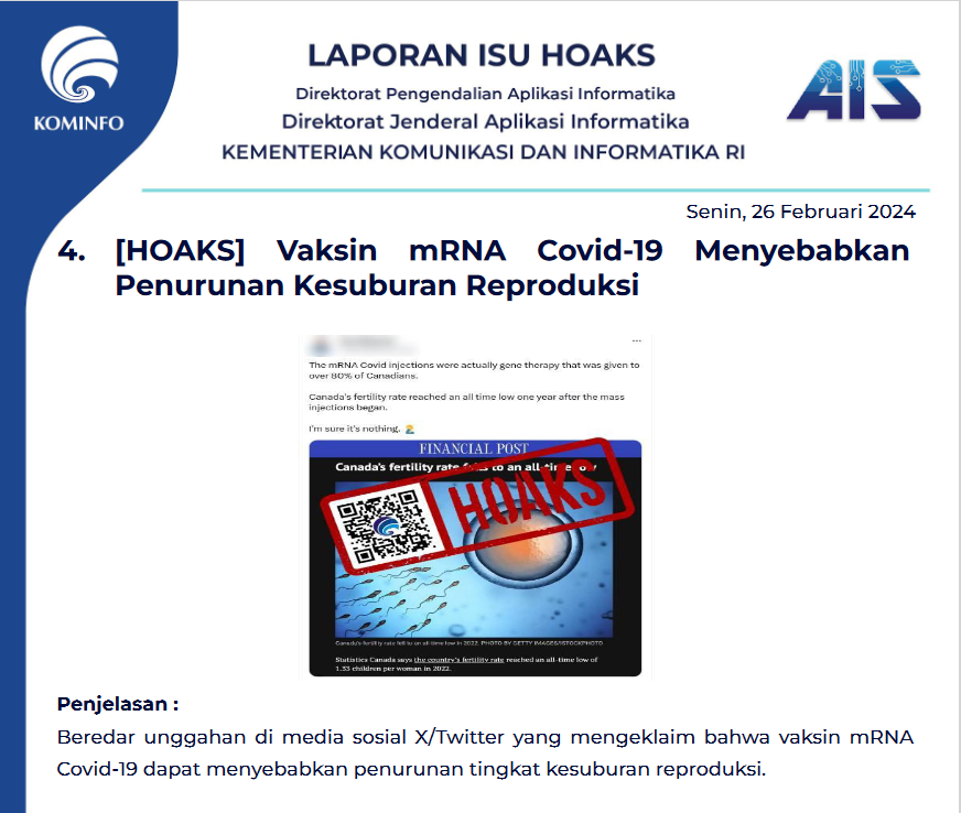 Isu Hoaks 26 Februari 2024