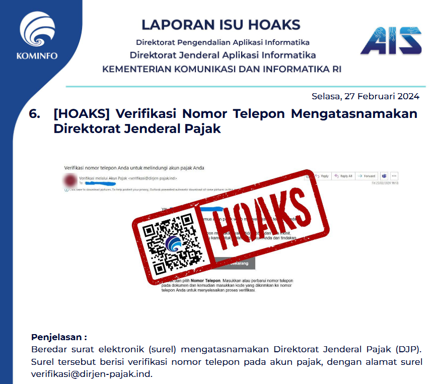 Isu Hoaks 27 Februari 2024
