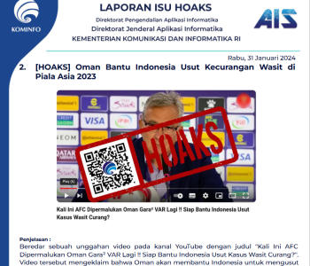 Isu Hoaks 31 Januari 2024