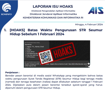Isu Hoaks 4 Februari 2024