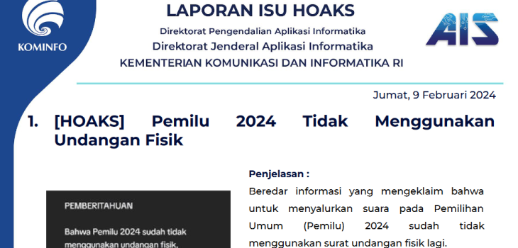 Isu Hoaks 9 Februari 2024