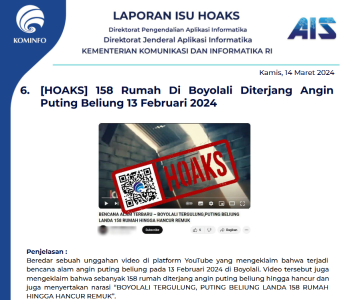 Isu Hoaks 14 Maret 2024