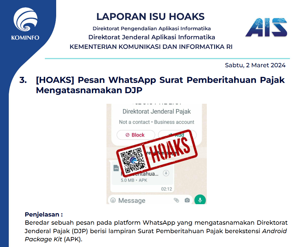 Isu Hoaks 2 Maret 2024