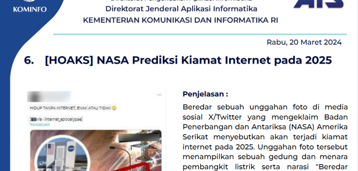Isu Hoaks 20 Maret 2024