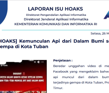 Isu Hoaks 26 Maret 2024
