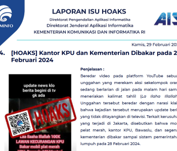 Isu Hoaks 29 Februari 2024