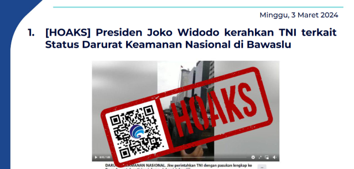 Isu Hoaks 3 Maret 2024